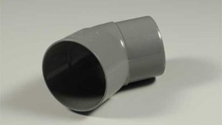 PVC Bocht 45°, grijs