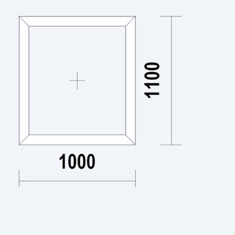 Gealan S9000 Slim Raamkozijn, buitenwerkse maat 1000x1100mm, PVC