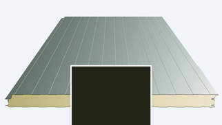 Wandpaneel, 60/1150LL, kleur 6009/9002