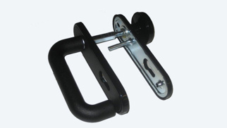 Garnituur Kunststof zwart knop/kruk.