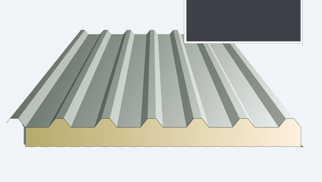 1000 TR 6, Hellend dak paneel 40/72, kleur 7016 HDS, voorraad