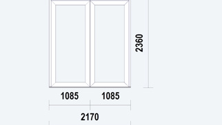 Gealan S9000 NL Loopdeur dubbel, PVC