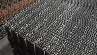 Draadmat, blank draad ø 3,4 mm, # 2,5 x 7,5 cm, afm. 2x2,5m