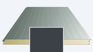 Wandpaneel, 60/1150LL, 5m, kleur 7016/GF