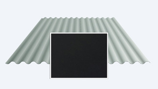 Golfplaat, 20/1000, d=0.55mm Antraciet HDX, 3m