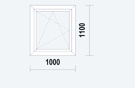 Raam10001100dk Wit HBP