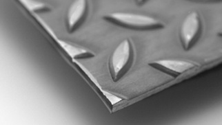 Tranenplaat staal, 2000x1000x8 mm, onbehandeld