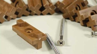 Terras Bevestigingsset, 10 clips en 10 schroeven