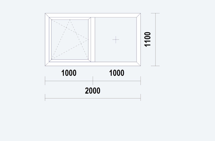 Raam20001100dk Wit HBP