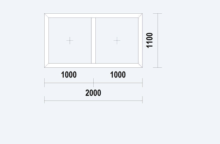 Raam20001100vast Wit HBP