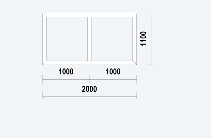 Raam20001100vast Wit HBP
