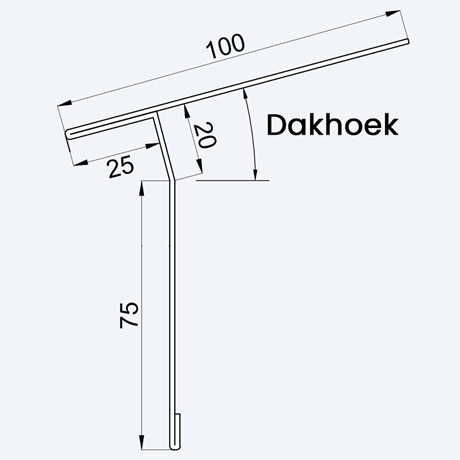 Startprofiel felsplaat standaard 100x25x20x75x10