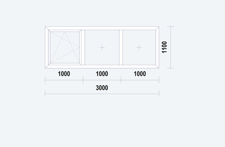 Raam30001100dk Wit HBP