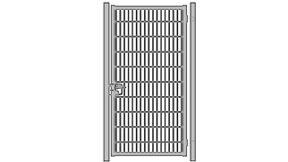 Poort, Dubbelstaafs, Verzinkt