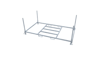 Rek voor horizontaal transport bouwhekken  25 of 50 stuks