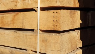 Eiken biels, ca. 2600x260x150mm