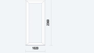 Gealan S9000 NL Loopdeur enkel, PVC