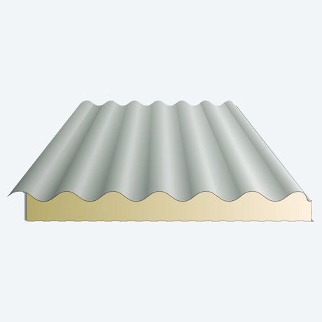 Hellend dak Golfpaneel,  op lengte gemaakt